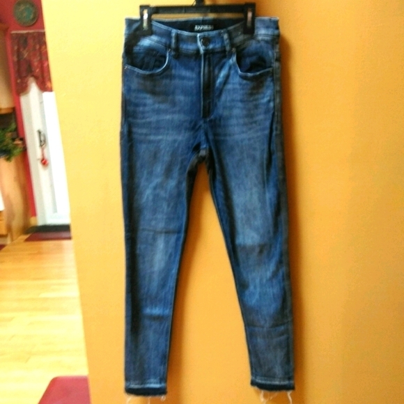 Express High Rise Two Tone Ankle Jeggings Size 27 - Picture 2 of 6